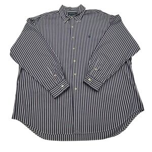 Ralph Lauren Golf Tilden Fit Shirt Mens XXL Purple Striped Button Up Long Sleeve